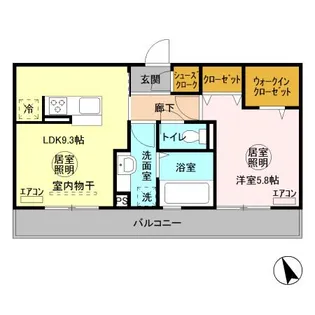 ハピネス D【3階】の間取り