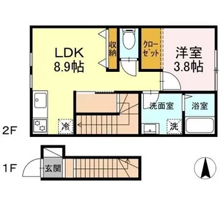 ラ・フォンターナ【2階】の間取り