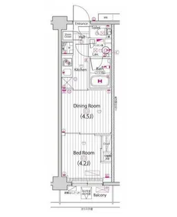 ガーラ・ヴィスタ元住吉【2階】の間取り