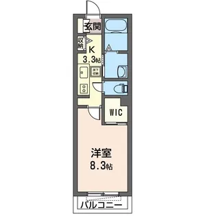 シャテーニュI【1階】の間取り