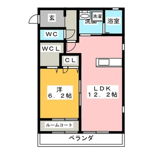 ハーフセブン岩渕【2階】の間取り