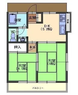幸栄ハイツ【1階】の間取り