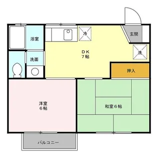 コスモクレールII【1階】の間取り