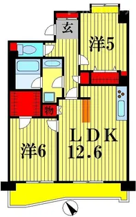 パインズマンション南柏クリエール【2階】の間取り