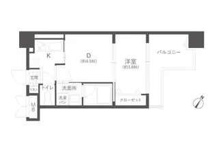 アクタス天神セントラルタワー【6階】の間取り