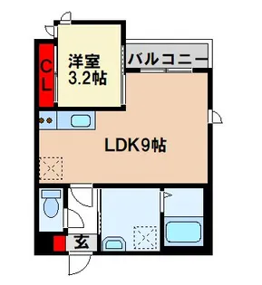 GRキャスバルクォーレ二日市【1階】の間取り