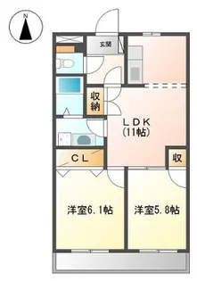 パークサイド【2階】の間取り