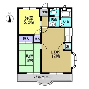 エステートオギシマ【1階】の間取り