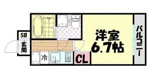 SERENiTE本町reflet【14階】の間取り