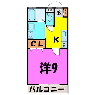 福田ハイツC【1階】の間取り