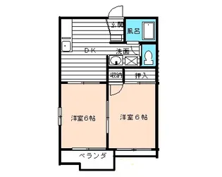 コーポf【2階】の間取り