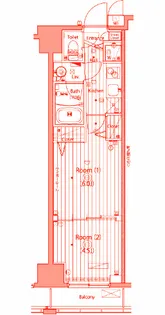 ガーラ ステーション横濱関内【8階】の間取り