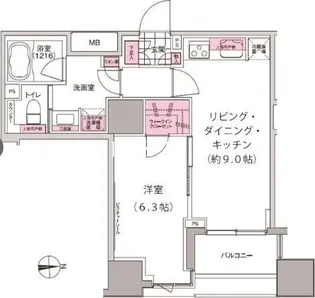 プレジリア東日本橋【5階】の間取り