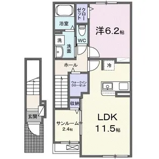 メゾン・ド・クロワール【2階】の間取り