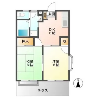 プランドゥ鳥栖I【1階】の間取り