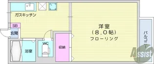 ノーブルB【2階】の間取り
