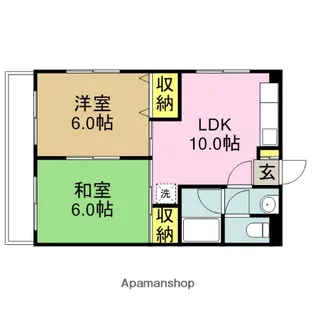 グリーンサンハイツ【3階】の間取り