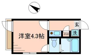 シャンテ西六郷【1階】の間取り