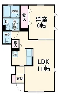 ボヌール【1階】の間取り