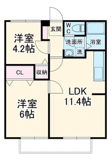 ウインディア藤【2階】の間取り