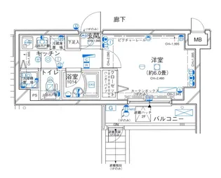 パレステュディオ代々木II<神宮の杜>【2階】の間取り