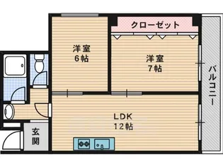 ロイヤルハイツさつき丘【6階】の間取り