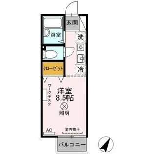 サンハイツASA【1階】の間取り