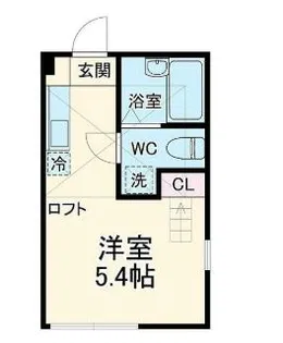 ハーミットクラブハウス弘明寺II【1階】の間取り