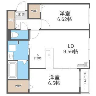ビッグレジデンス環状通東【2階】の間取り