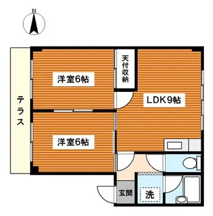 プレシャスナイン【1階】の間取り