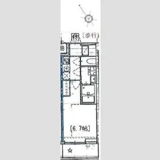 ケイディーエックスレジデンス原木中山【8階】の間取り