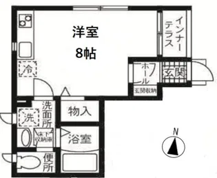 レジデンス南千束【1階】の間取り