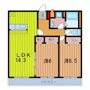 モア ヴェレーナ【3階】の間取り