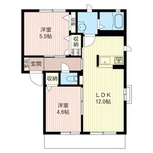 サンシャインヒルズ湘南【2階】の間取り