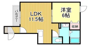 レインボーハウスプラウド【1階】の間取り
