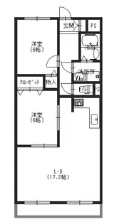 メルベーユ桜丘【3階】の間取り