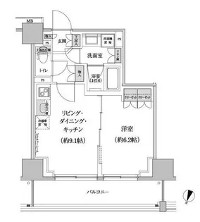 パークハビオ渋谷本町レジデンス【2階】の間取り