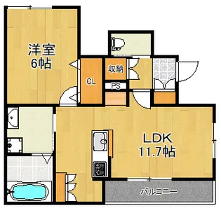 メゾンベール日吉【1階】の間取り
