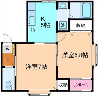 2Kの間取り画像