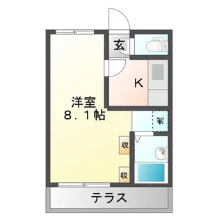 江戸橋ハイツ【1階】の間取り