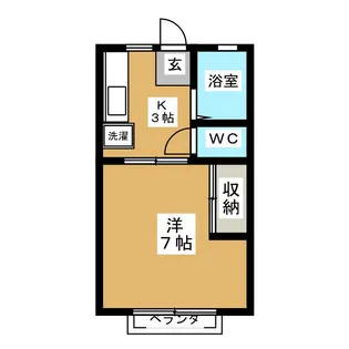 サンシティ林セブン B【1階】の間取り