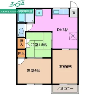 サンコーポ里の上【2階】の間取り