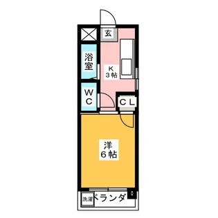 シャトーサイド谷【3階】の間取り