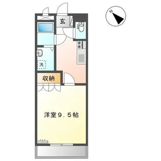 グランヴェルデ月平【1階】の間取り