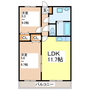 MIYAJINOコートステージ【1階】の間取り