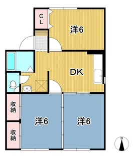 グリーンコーポ【1階】の間取り