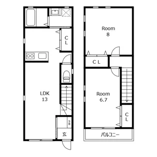 徳島県徳島市北田宮1【一戸建】の間取り