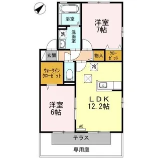 リビングタウン宇多津 B棟【1階】の間取り