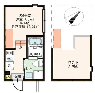 ハーモニーテラス堀切III【2階】の間取り