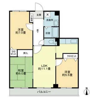 3LDKの間取り画像